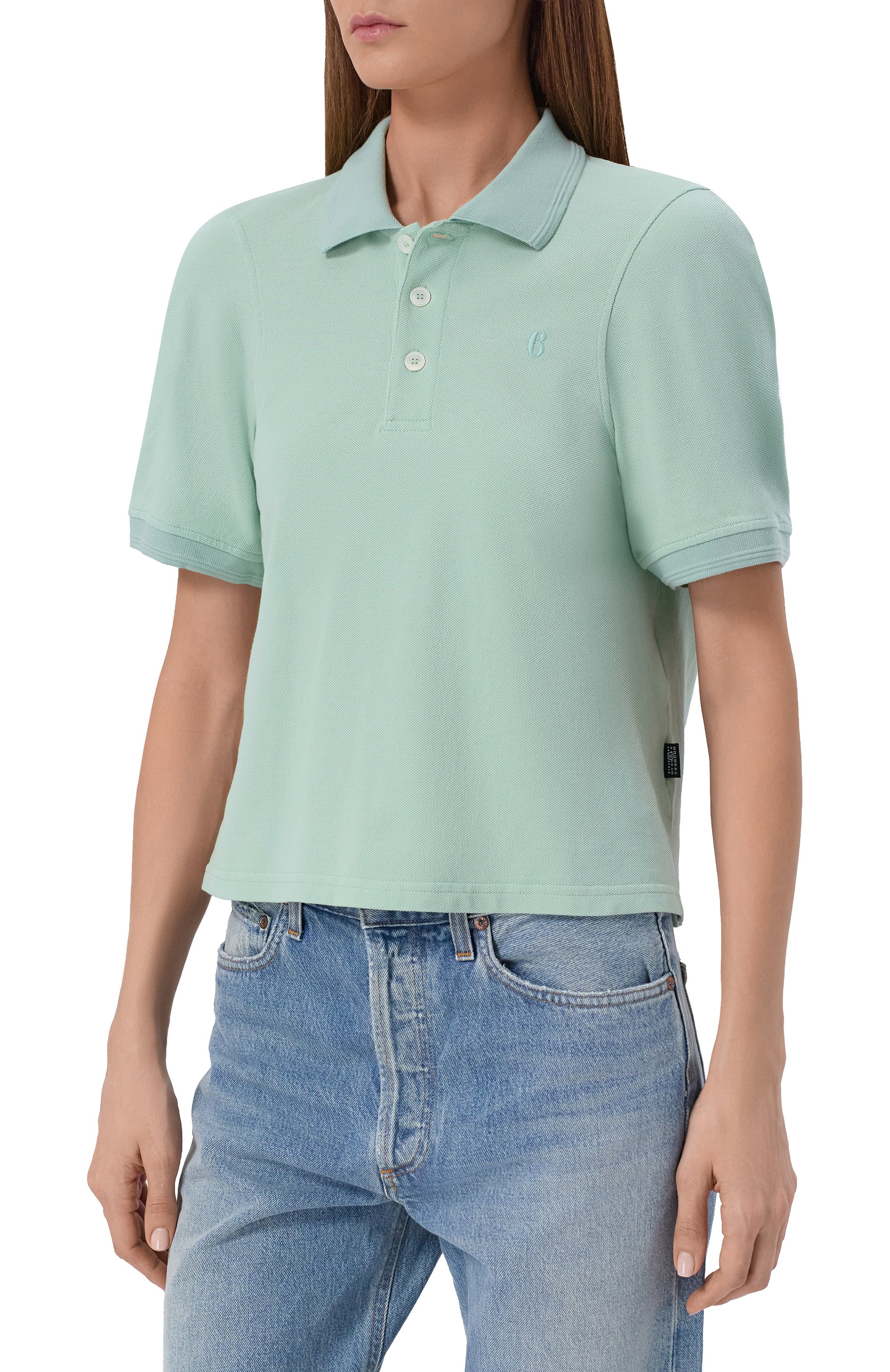 Хлопковое поло MM6, арт. S62GL0034/M20220, фото 3