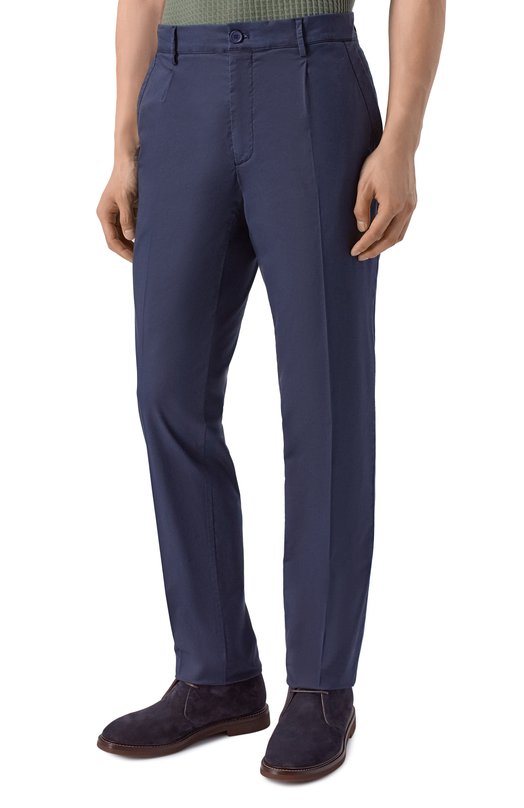 Брюки из лиоцелла и хлопка Stefano Ricci M1T6100090/PACT1Q Синий  M1T6100090/PACT1Q Фото 3