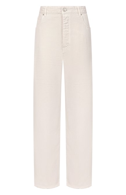 Женские джинсы BALENCIAGA кремового цвета, арт. 786468/TJW94 | Фото 1 (Длина (брюки, джинсы): Стандартные; Драгоценные камни: Проставлено; Материал внешний: Хлопок; Материал сплава: Проставлено)