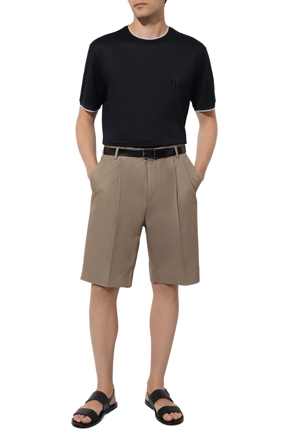 Футболка из шелка и льна GIORGIO ARMANI, арт. 3DSM75/SJGKZ, фото 2