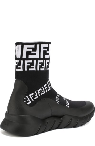 Высокие текстильные кроссовки FENDI, арт. 7E1163 A3XH, фото 4