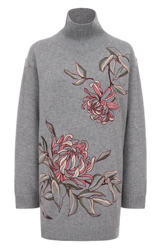 Свитер из шерсти и кашемира OLOLOL OLKN006W/901.DAHLIA.EMB/BASE Серый OLKN006W/901.DAHLIA.EMB/BASE