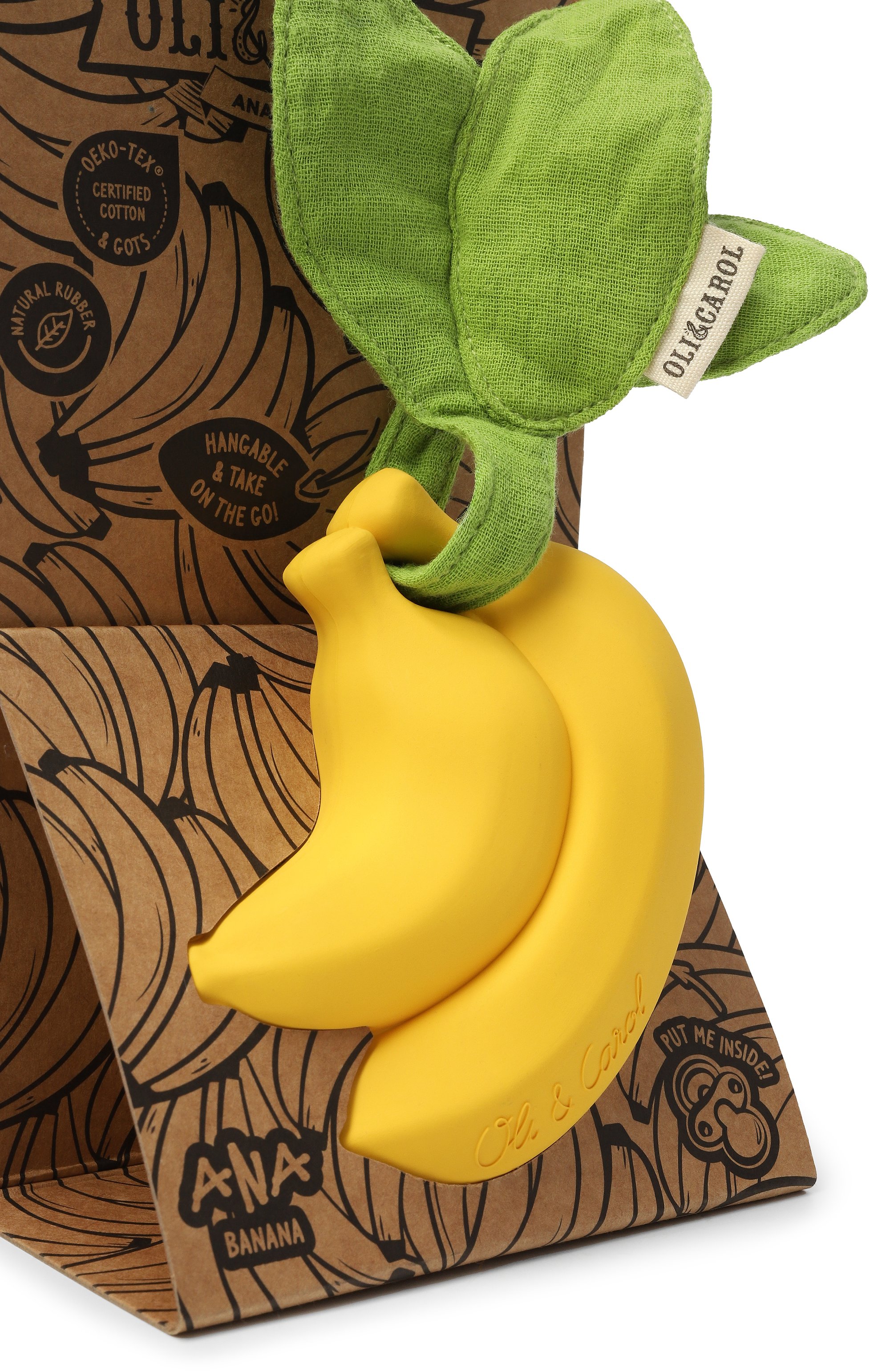 Контейнер для пустышки ana banana OLI&CAROL, арт. L-PACIFIER-BANANA, фото 2