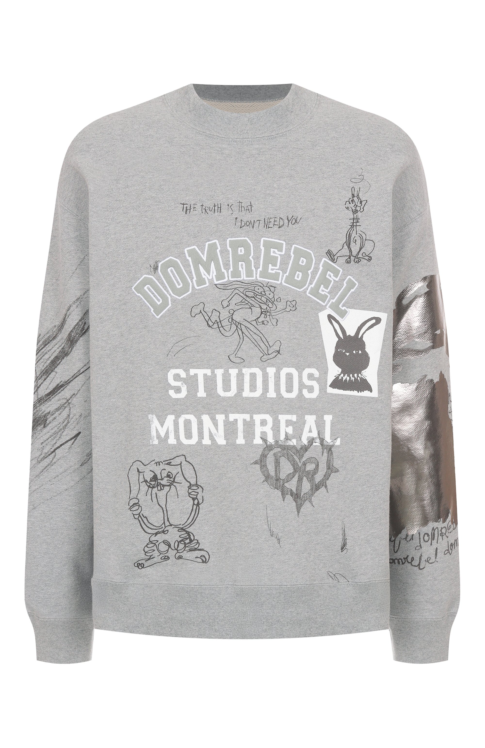 Хлопковый свитшот DOMREBEL, арт. M C0LLEGE SWEATSHIRT, фото 1