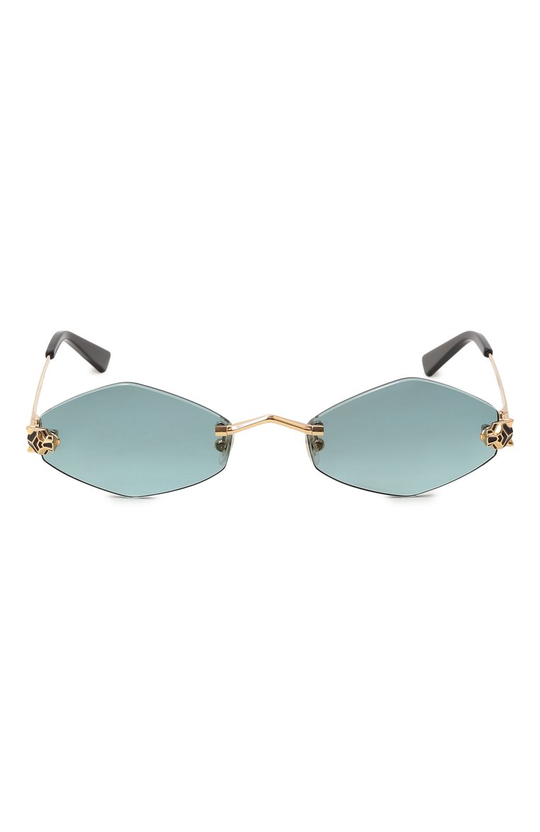 Женские солнцезащитные очки CARTIER зеленого цвета, арт. CT0433S 003 | Фото 3 (Материал: Металл; Тип очков: С/з; Региональные ограничения белый список (Axapta Mercury): Не проставлено; Нос: Не проставлено; Очки форма: Безоправные, Овальные; Оптика Гендер: оптика-женское)