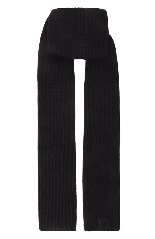 Шерстяной шарф Dolce & Gabbana GX13KZ/JDVCI Чёрный GX13KZ/JDVCI