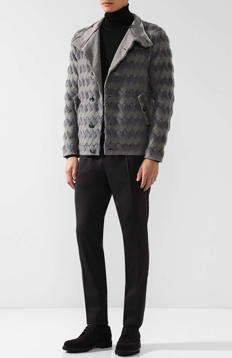 Кардиган из смеси шерсти и вискозы GIORGIO ARMANI, арт. 6ZSB05/SM17Z, фото 2