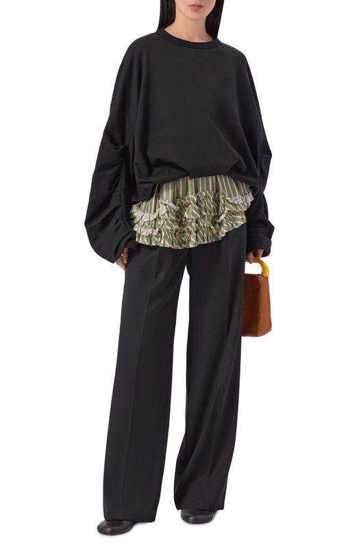 Шерстяные брюки Dries Van Noten 010922/3122 Чёрный  010922/3122 Фото 2