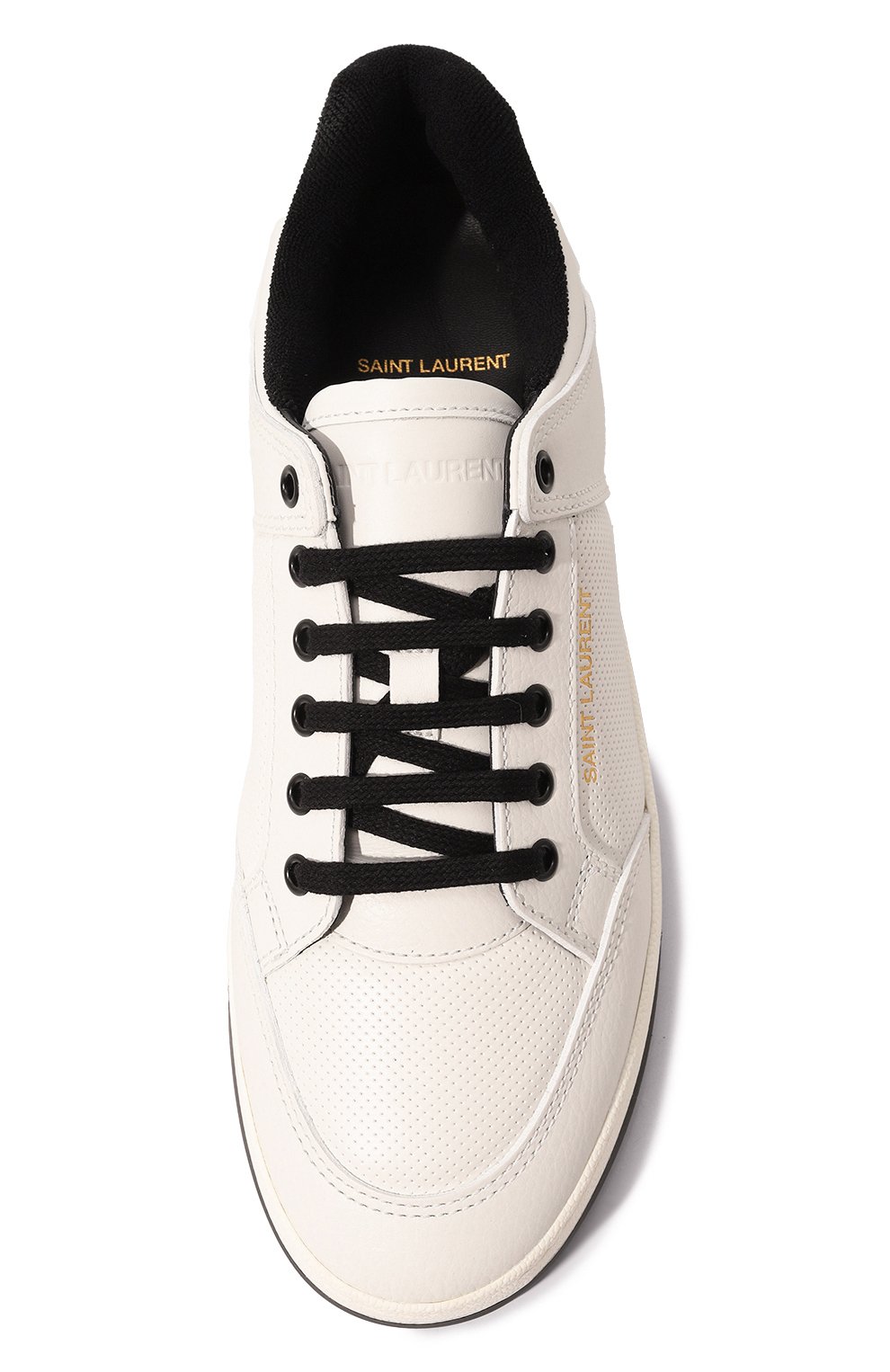 Кожаные кеды sl/61 SAINT LAURENT белого цвета по цене 89950 руб., арт. 713600, фото 6 Кожаные кеды sl/61 SAINT LAURENT, арт. 713600, фото 6