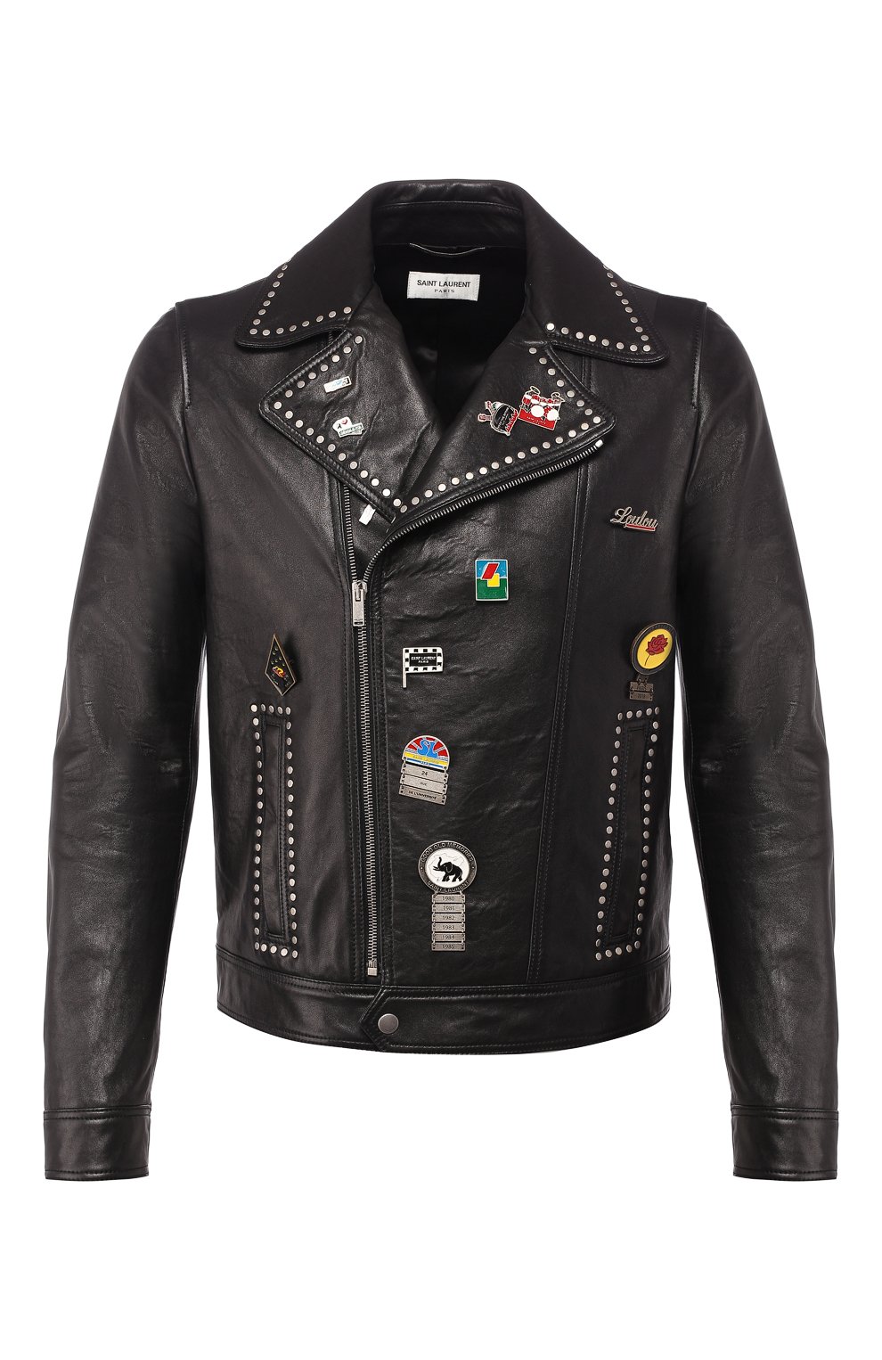 Кожаная куртка на косой молнии SAINT LAURENT, арт. 530739/YC2P0, фото 1