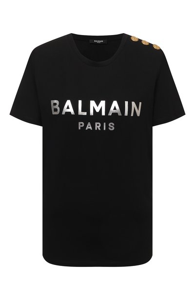 Женская хлопковая футболка BALMAIN, арт. XF1EF005/BB28
