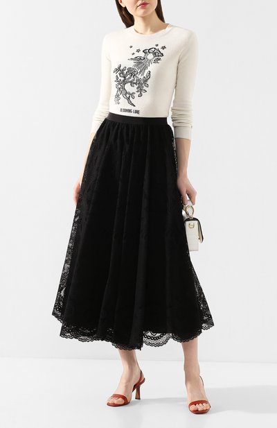 Юбка-миди REDVALENTINO черного цвета по цене 79700 руб., арт. TR0RAD40/50F, фото 2 Юбка-миди REDVALENTINO, арт. TR0RAD40/50F, фото 2