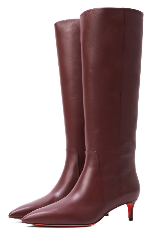 Кожаные сапоги Santoni WSLG71756HI2NHPE Бордовый WSLG71756HI2NHPE