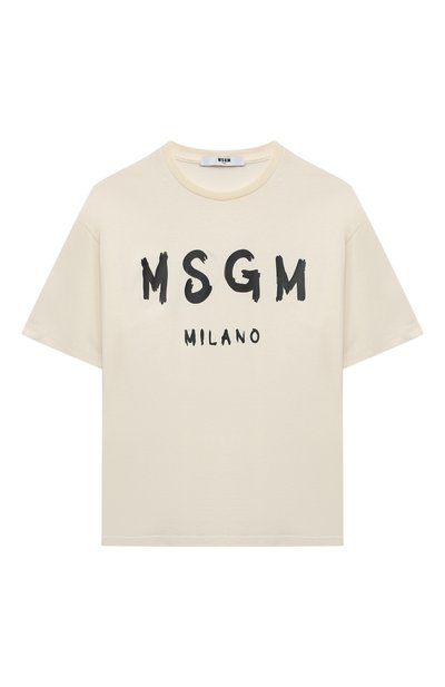 Хлопковая футболка MSGM KIDS, арт. MS029372, фото 1