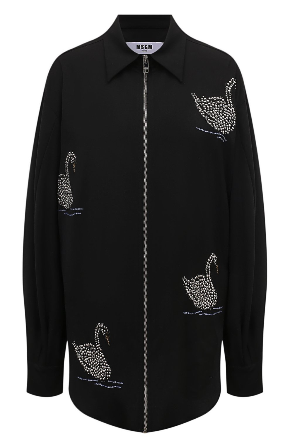Рубашка с отделкой стразами MSGM, арт. 3742MDE11X/247810, фото 1