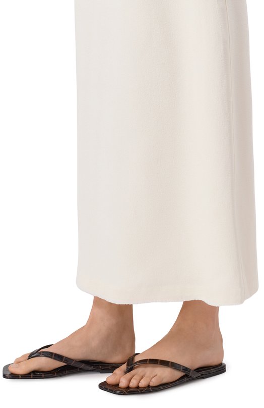 Кожаные шлепанцы TOTEME 252-WAS4557-LE0076 Коричневый  252-WAS4557-LE0076 Фото 2