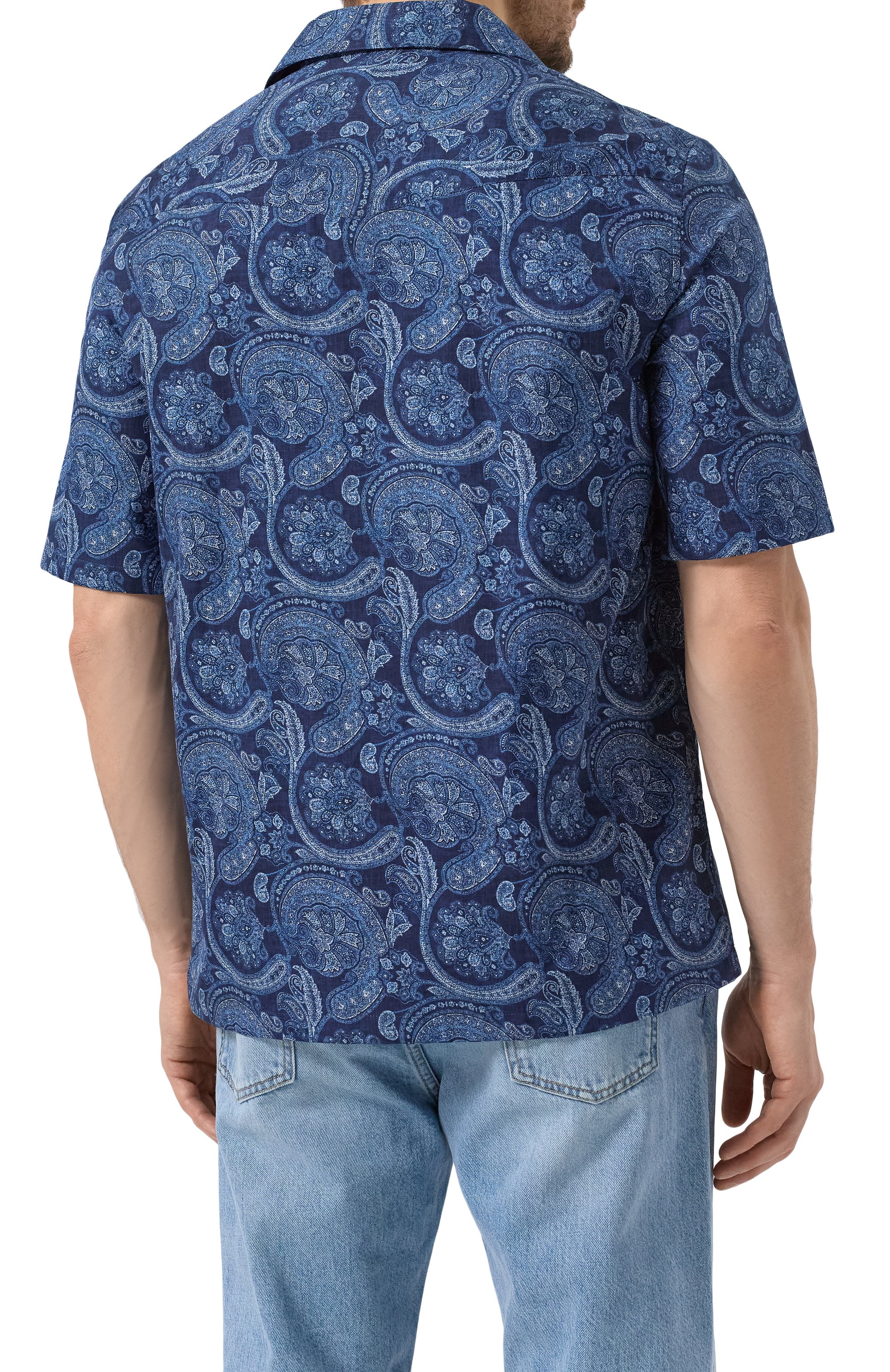 Хлопковая рубашка BRUNELLO CUCINELLI, арт. MM6640615P, фото 4