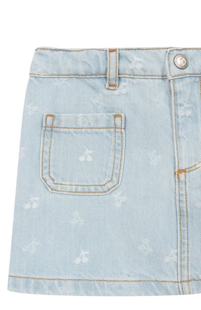 Джинсовая юбка BONPOINT голубого цвета по цене 17550 руб., арт. S06GSKW00008/4A-8A, фото 3 Джинсовая юбка BONPOINT, арт. S06GSKW00008/4A-8A, фото 3