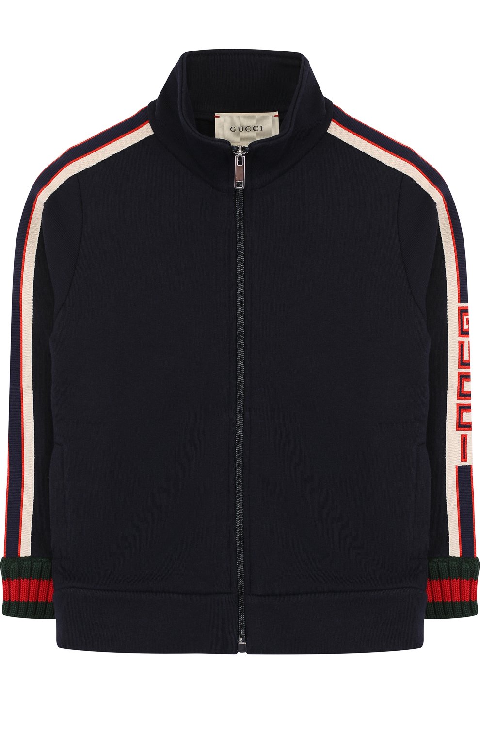 Хлопковый кардиган на молнии с воротником-стойкой GUCCI, арт. 497307/X9L52, фото 1