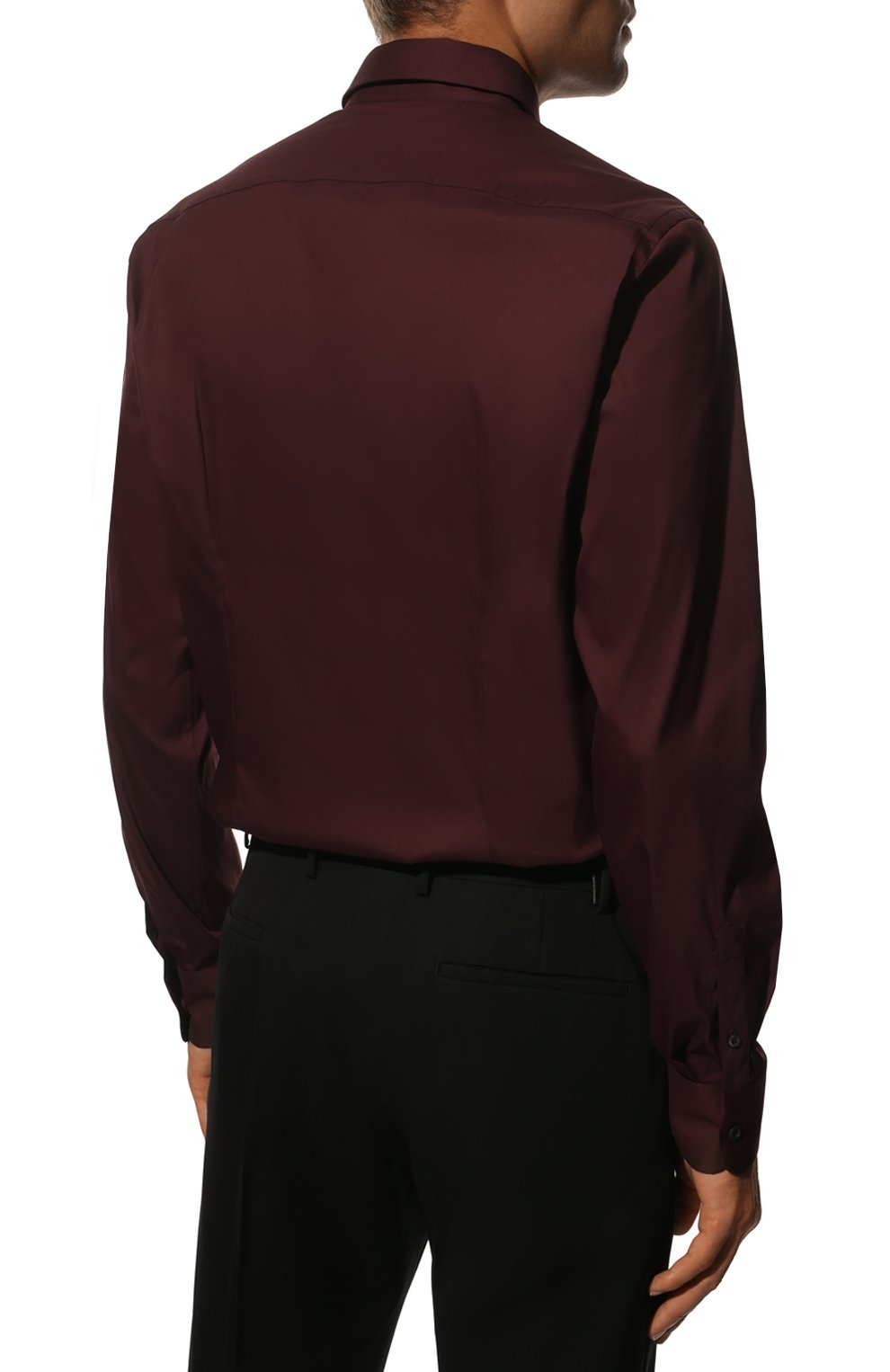 Хлопковая рубашка PRADA бордового цвета по цене 65000 руб., арт. UCM608-F62-F0007, фото 5 Хлопковая рубашка PRADA, арт. UCM608-F62-F0007, фото 5