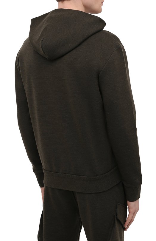 Худи из шерсти и хлопка Ralph Lauren Хаки, фото 4