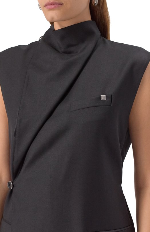 Шерстное платье Helmut Lang P04HW603 Чёрный  P04HW603 Фото 5