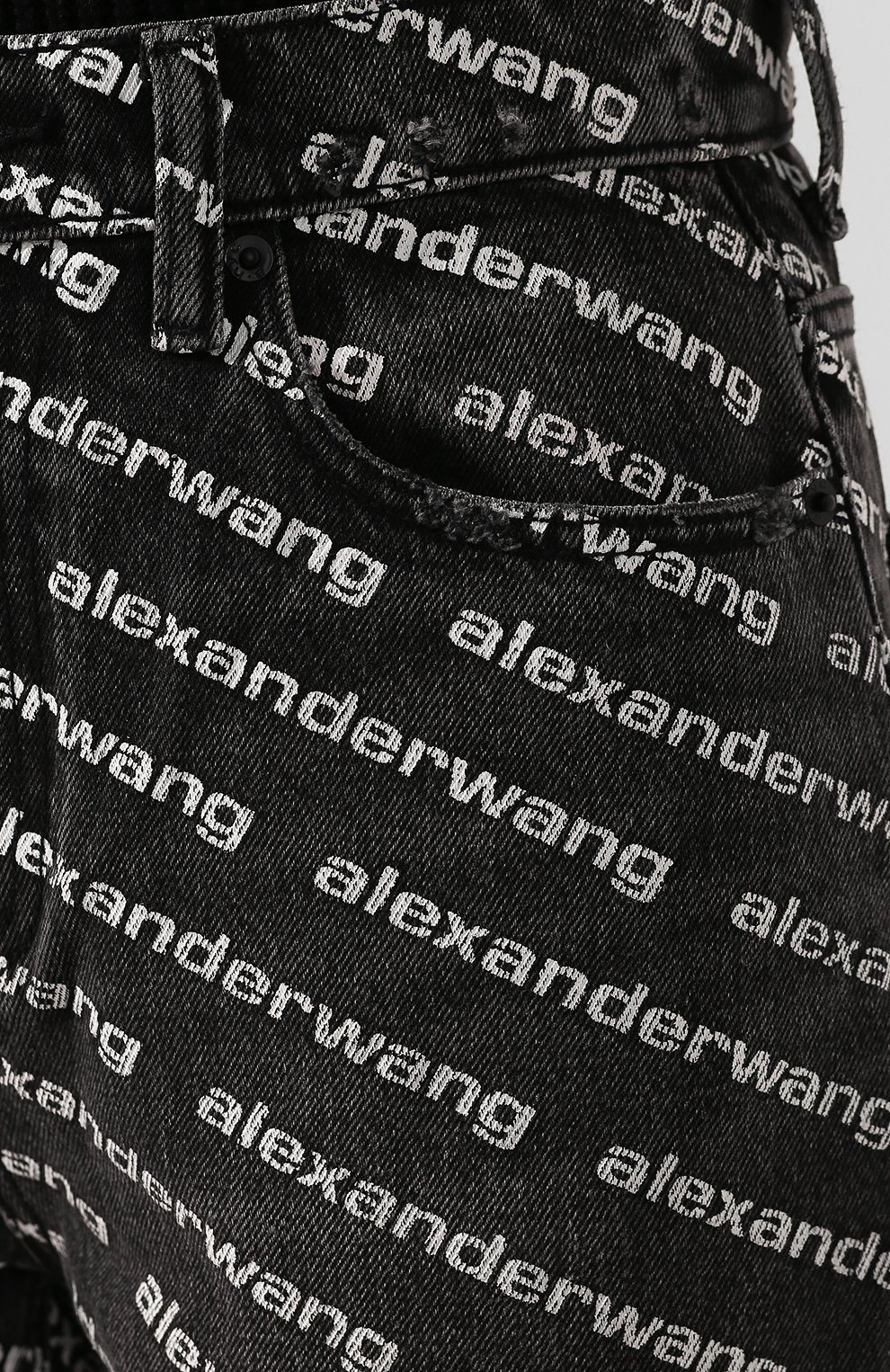 Джинсы ALEXANDER WANG черно-белого цвета по цене 38550 руб., арт. 4D994401DJ, фото 5 Джинсы ALEXANDER WANG, арт. 4D994401DJ, фото 5