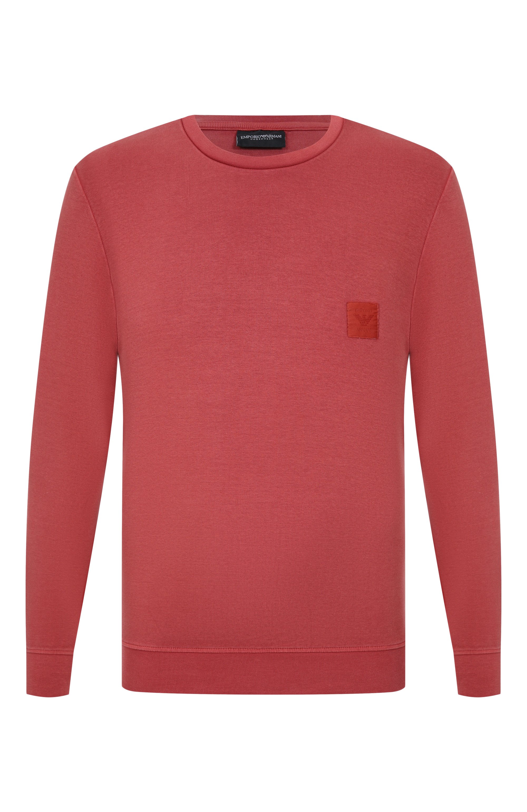 Хлопковый свитшот EMPORIO ARMANI красного цвета по цене 14250 руб., арт. EM000522/AF10786, фото 1 Хлопковый свитшот EMPORIO ARMANI, арт. EM000522/AF10786, фото 1