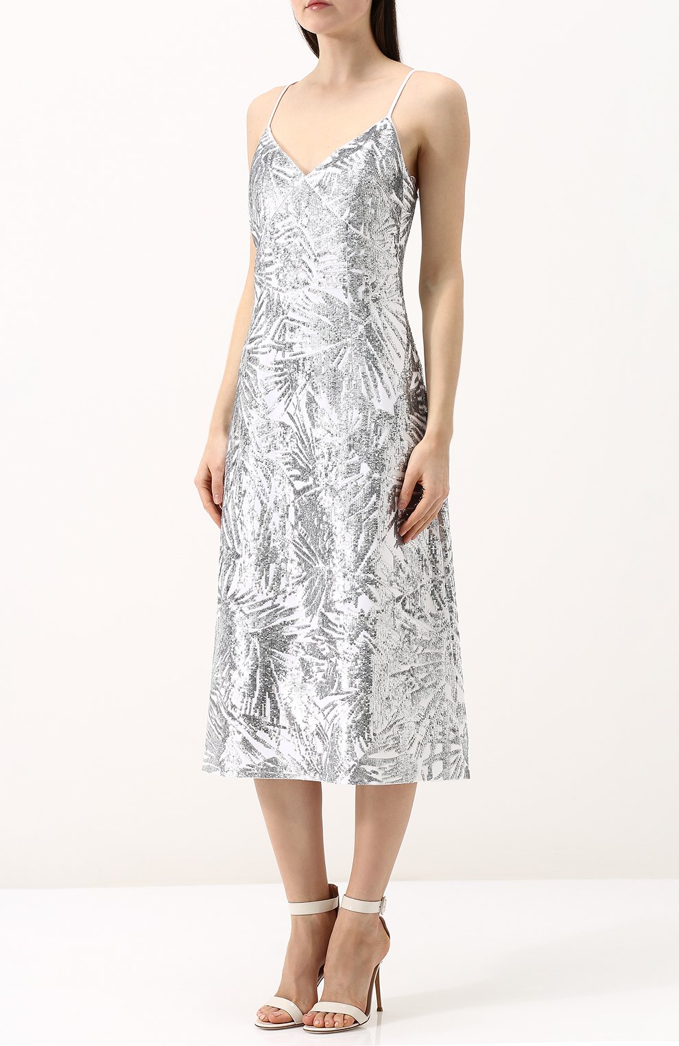 Приталенное шелковое платье-миди с пайетками MICHAEL KORS COLLECTION, арт. KDK/456RKK519A, фото 3