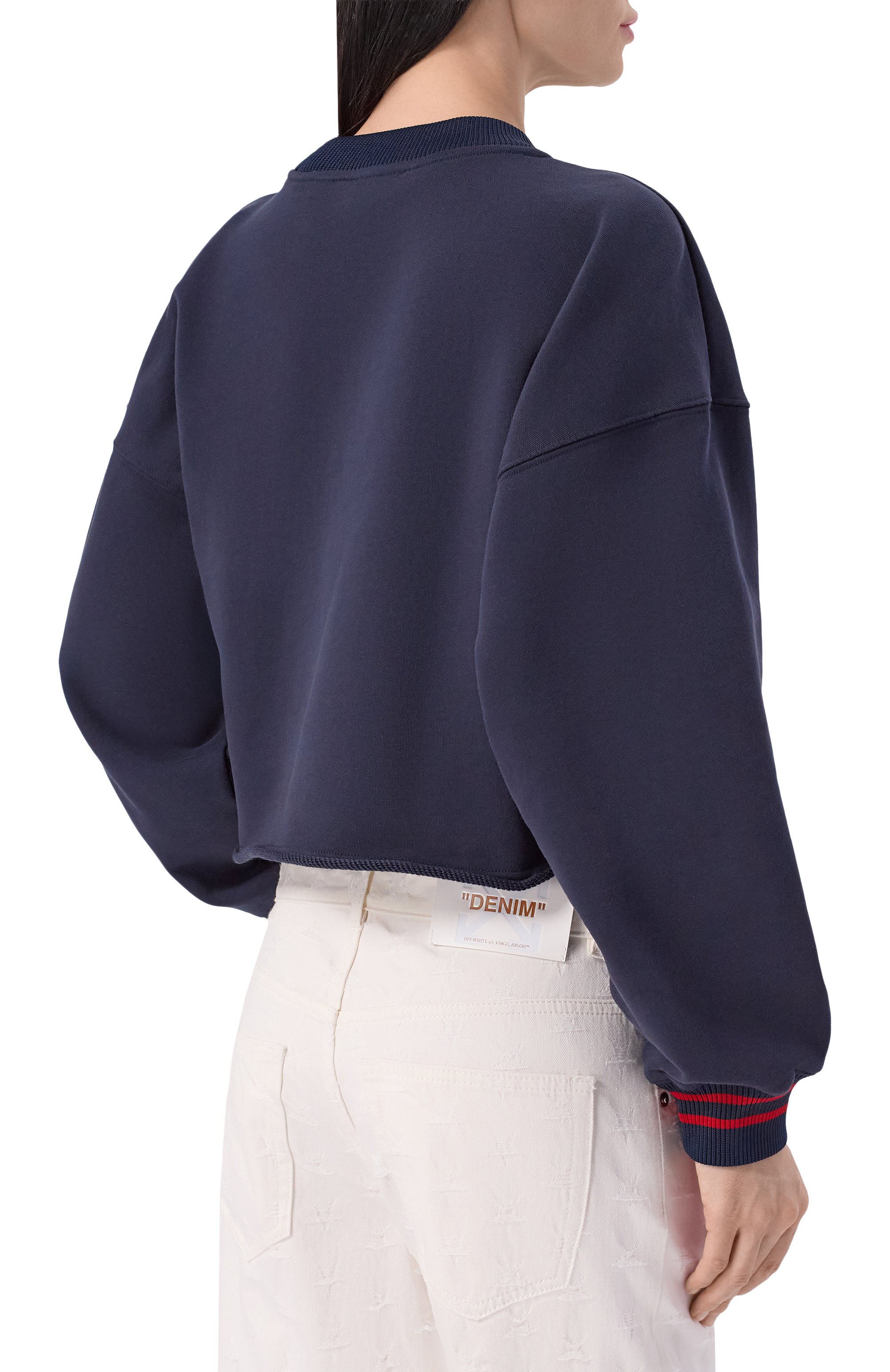 Хлопковый свитшот OFF-WHITE, арт. 0WBA07ES26FLE001, фото 4
