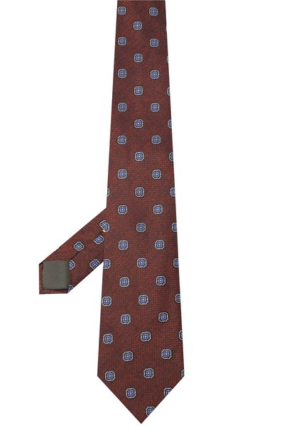 Шелковый галстук CANALI коричневого цвета по цене 11500 руб., арт. 18/HJ02861, фото 2 Шелковый галстук CANALI, арт. 18/HJ02861, фото 2