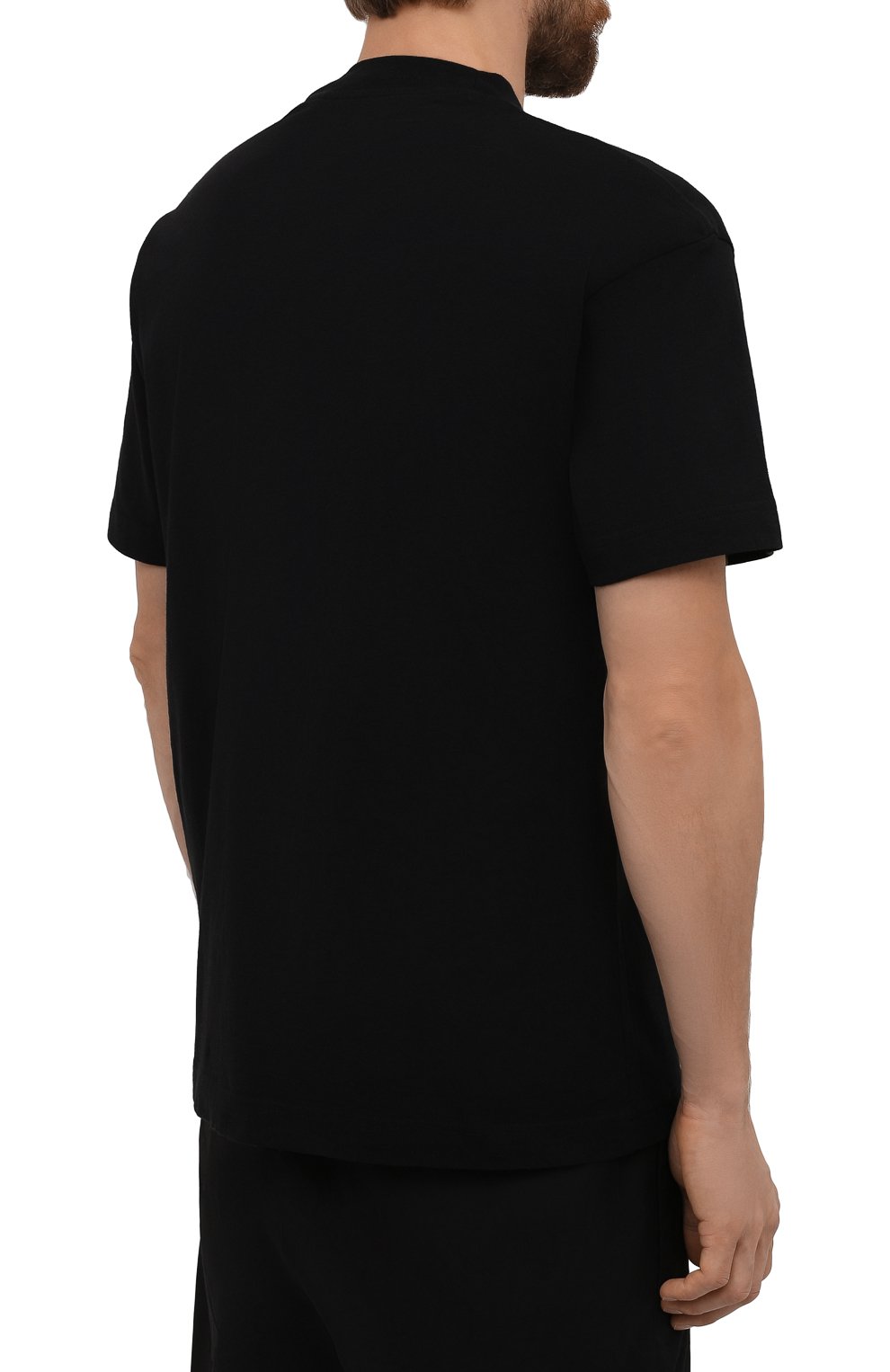 Хлопковая футболка PALM ANGELS черного цвета по цене 24450 руб., арт. PMAA001F21JER0041018, фото 4 Хлопковая футболка PALM ANGELS, арт. PMAA001F21JER0041018, фото 4