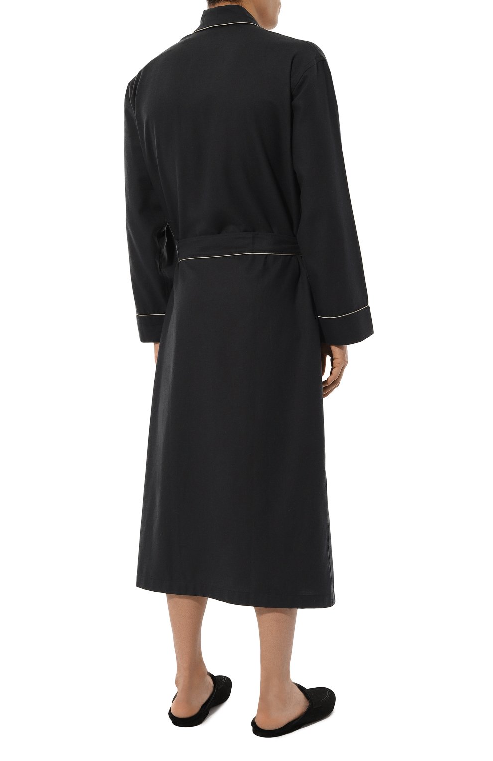 Халат из хлопка и шерсти ZIMMERLI, арт. 4600-75143, фото 4