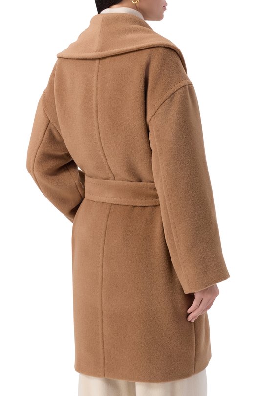 Шерстяное пальто Max Mara Studio CL0RUR0 Бежевый  CL0RUR0 Фото 4
