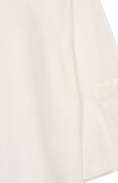 Хлопковая футболка C.P. COMPANY молочного цвета по цене 11450 руб., арт. CUM00R/LAA17/10-14, фото 3 Хлопковая футболка C.P. COMPANY, арт. CUM00R/LAA17/10-14, фото 3