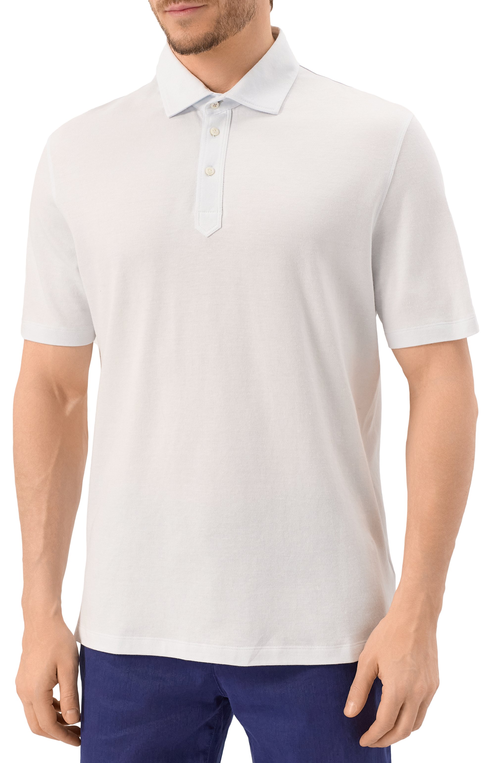 Поло из хлопка и льна BRUNELLO CUCINELLI, арт. MW8623936, фото 3