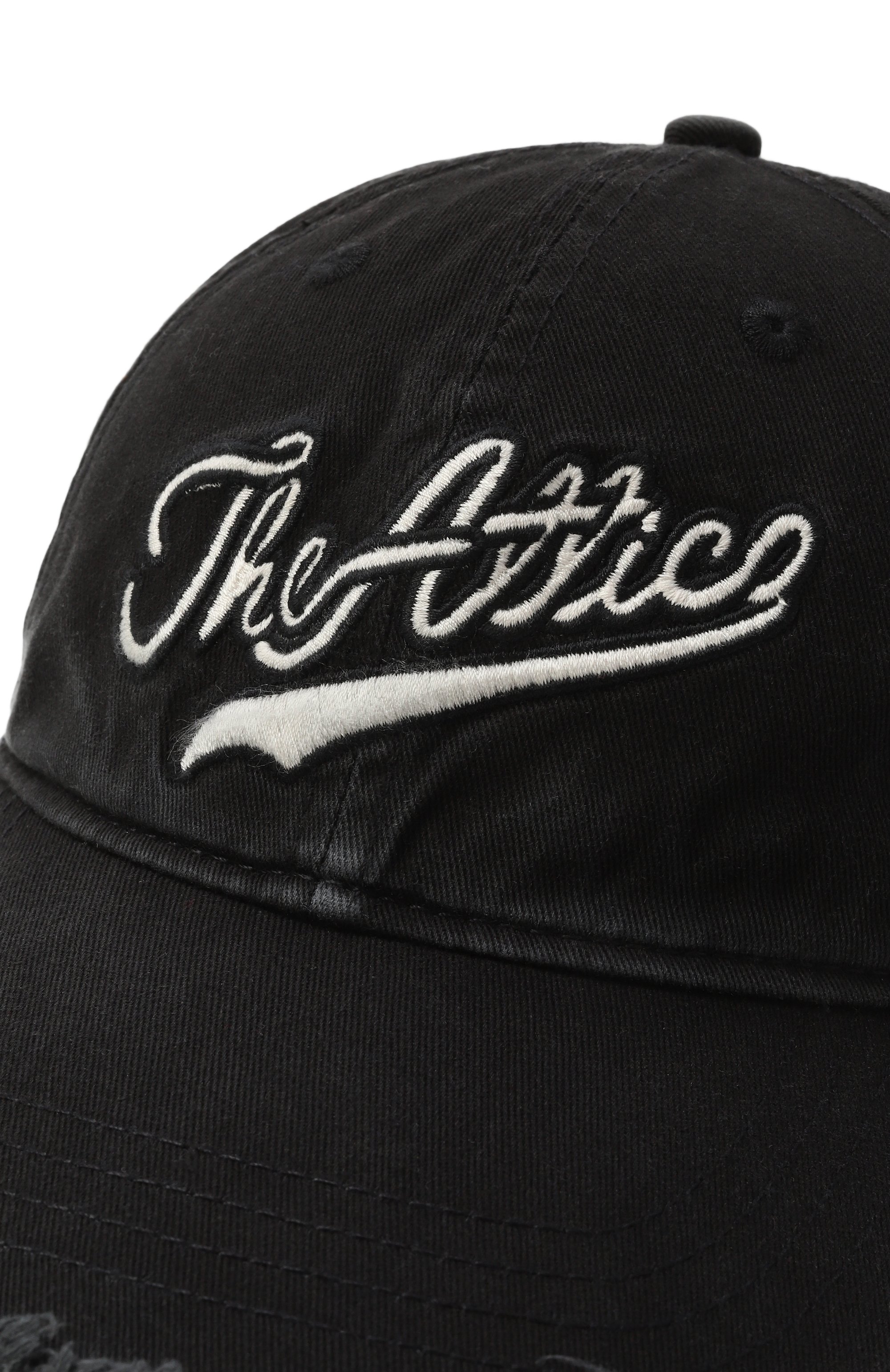 Хлопковая бейсболка THE ATTICO черного цвета по цене 28600 руб., арт. 251WAC00039/CCC107MA, фото 3 Хлопковая бейсболка THE ATTICO, арт. 251WAC00039/CCC107MA, фото 3