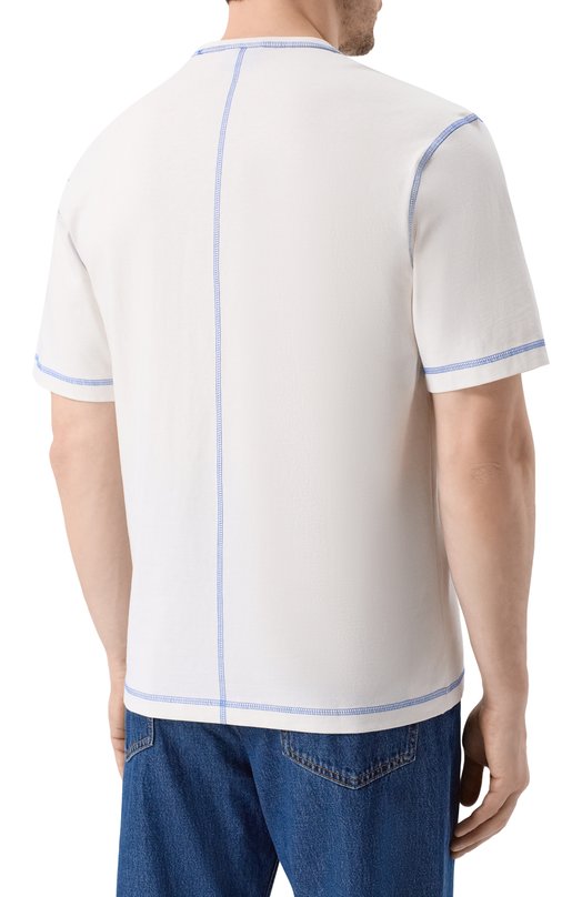 Хлопковая футболка HUGO Blue 50553498 Белый  50553498 Фото 4