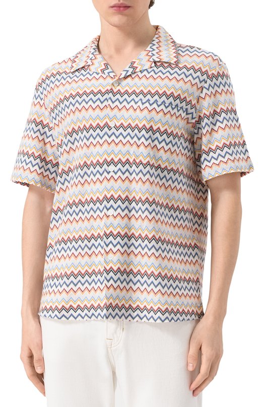 Хлопковая рубашка Missoni US25SJ0J/BR010U Разноцветный  US25SJ0J/BR010U Фото 3