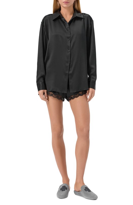Шелковая рубашка SimonePerele 1F8957 Чёрный  1F8957 Фото 2