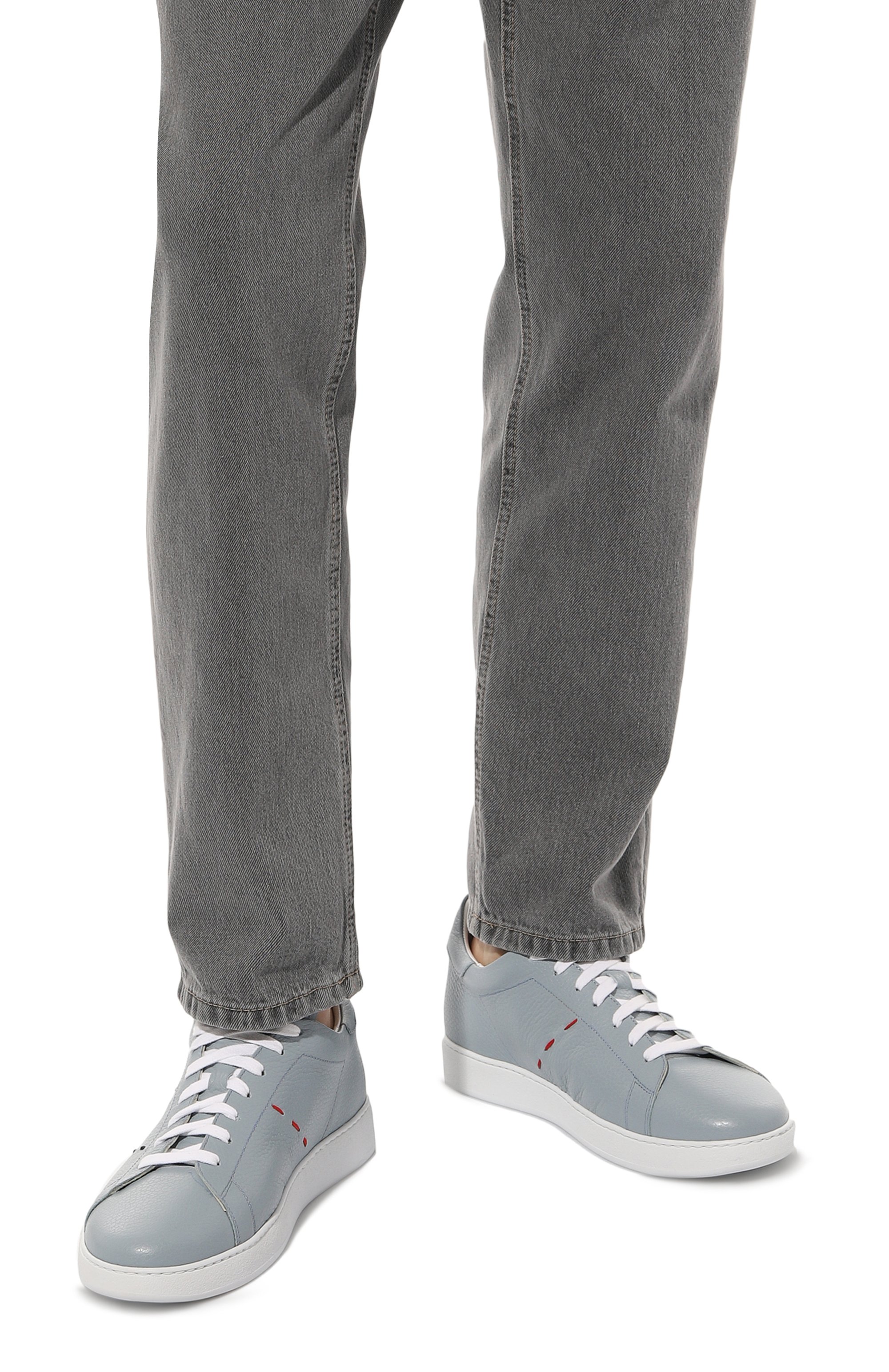 Кожаные кеды KITON, арт. USSA068N01035, фото 3