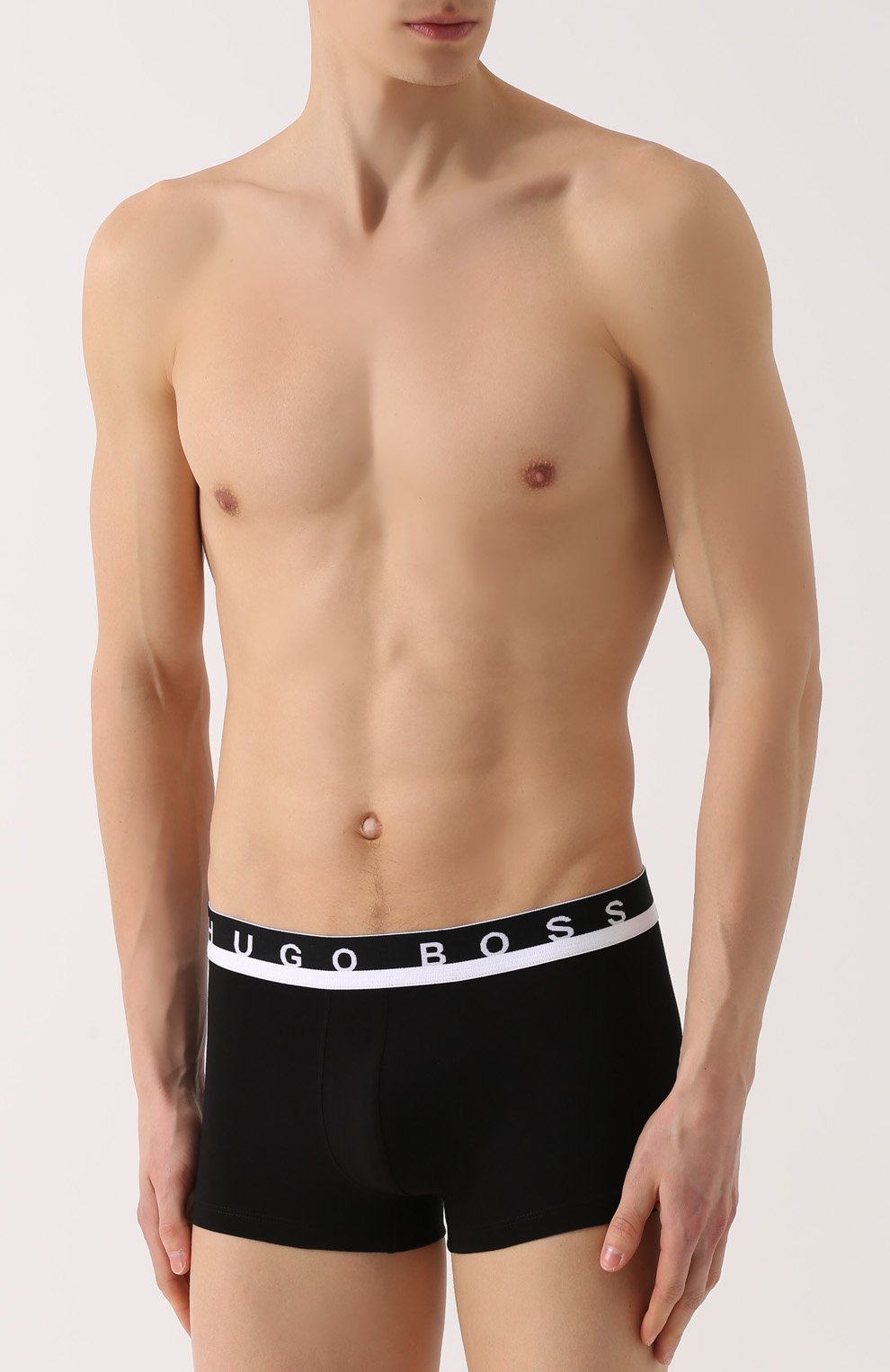 Трусы-боксеры с широким поясом BOSS черного цвета по цене 4450 руб., арт. 50236761, фото 2 Трусы-боксеры с широким поясом BOSS, арт. 50236761, фото 2