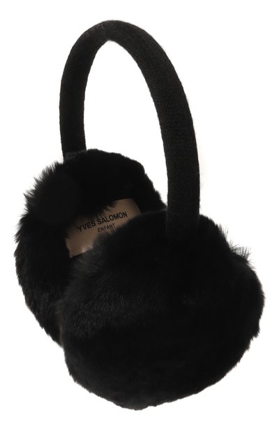 Шерстяные наушники с мехом YVES SALOMON ENFANT, арт. 20WEA310XXREXX, фото 2