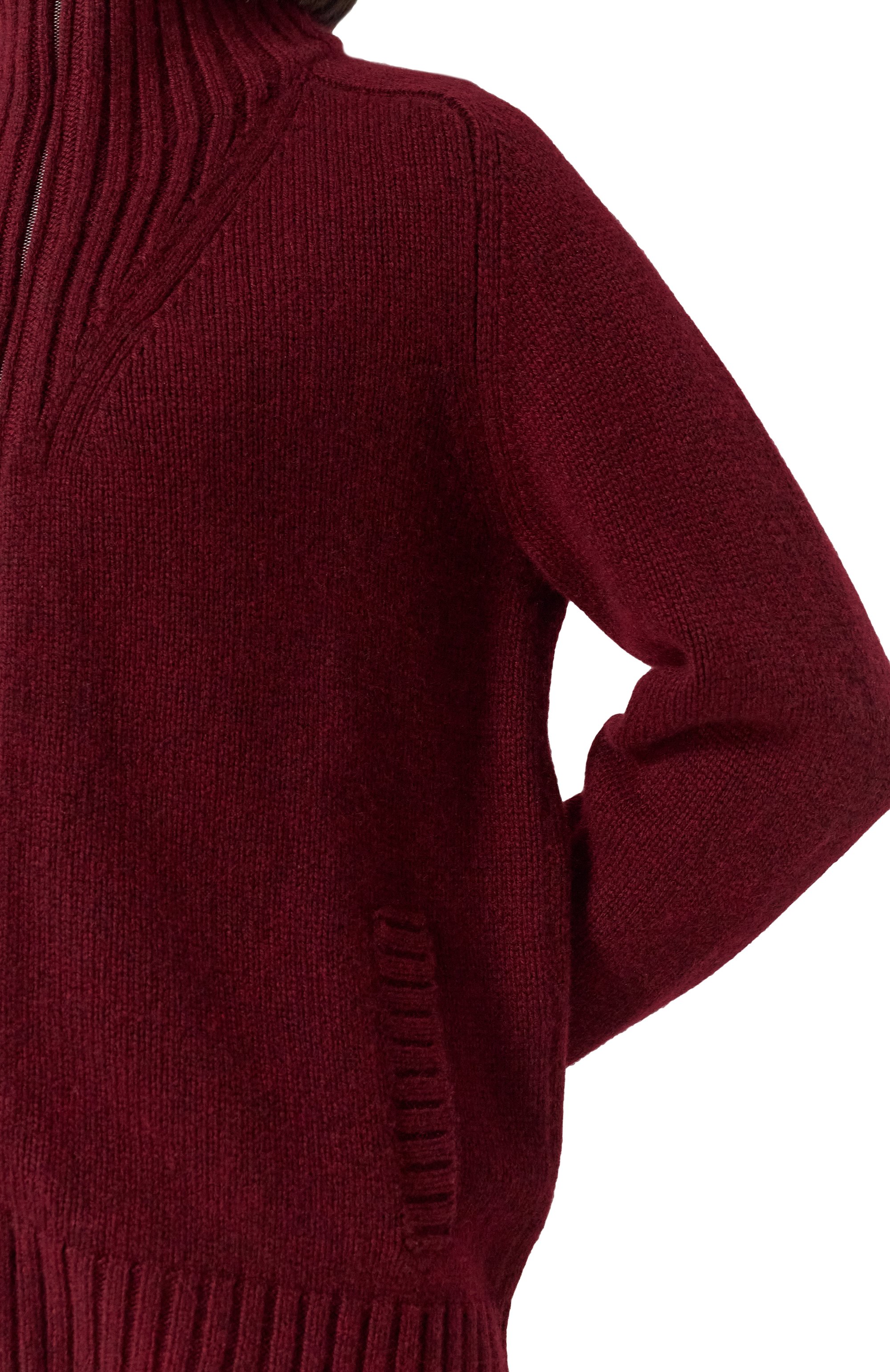 Кашемировый кардиган MVST бордового цвета по цене 251500 руб., арт. MUW127, фото 5 Кашемировый кардиган MVST, арт. MUW127, фото 5