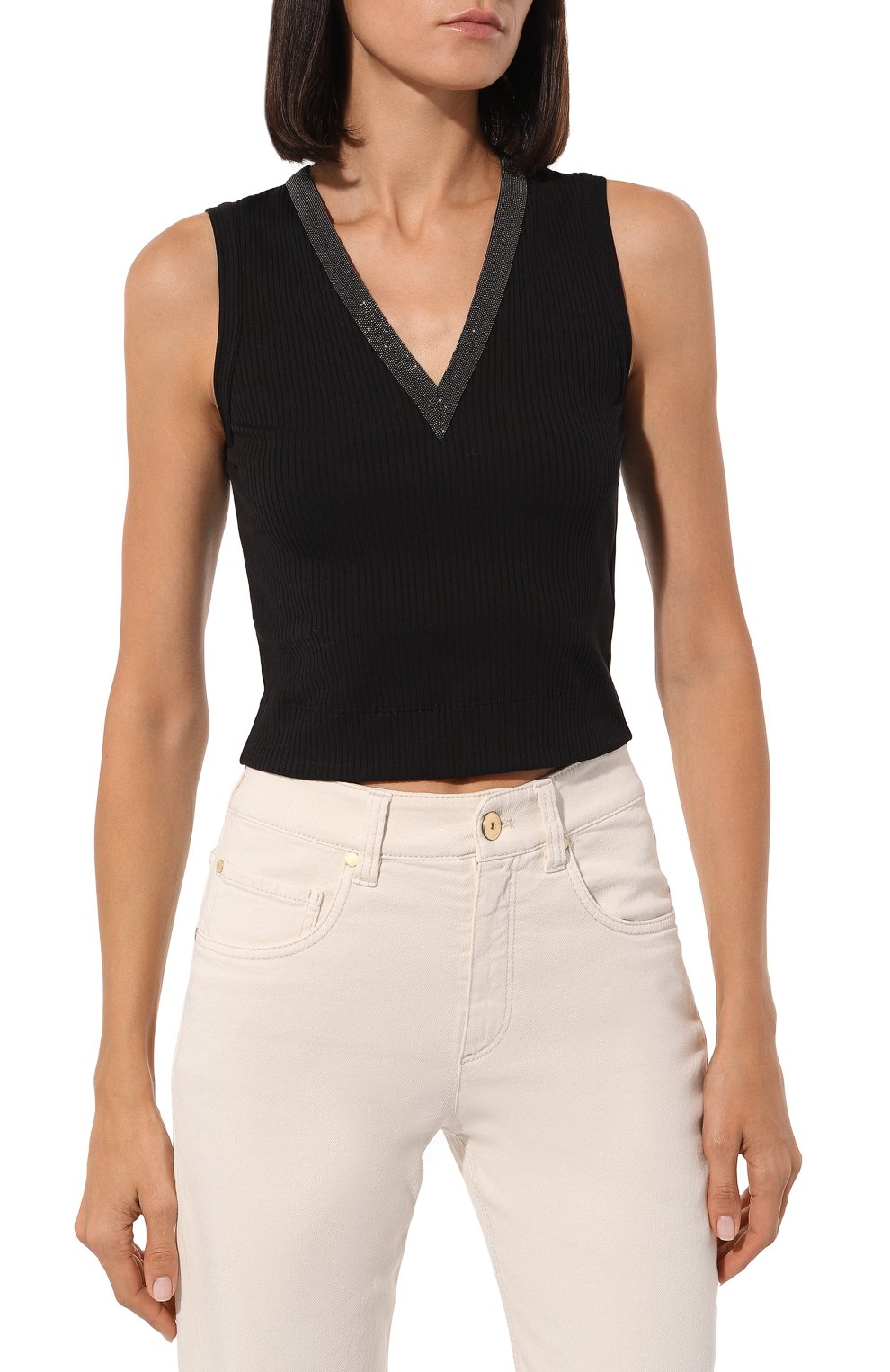 Хлопковый топ BRUNELLO CUCINELLI, арт. ML171BP090, фото 3