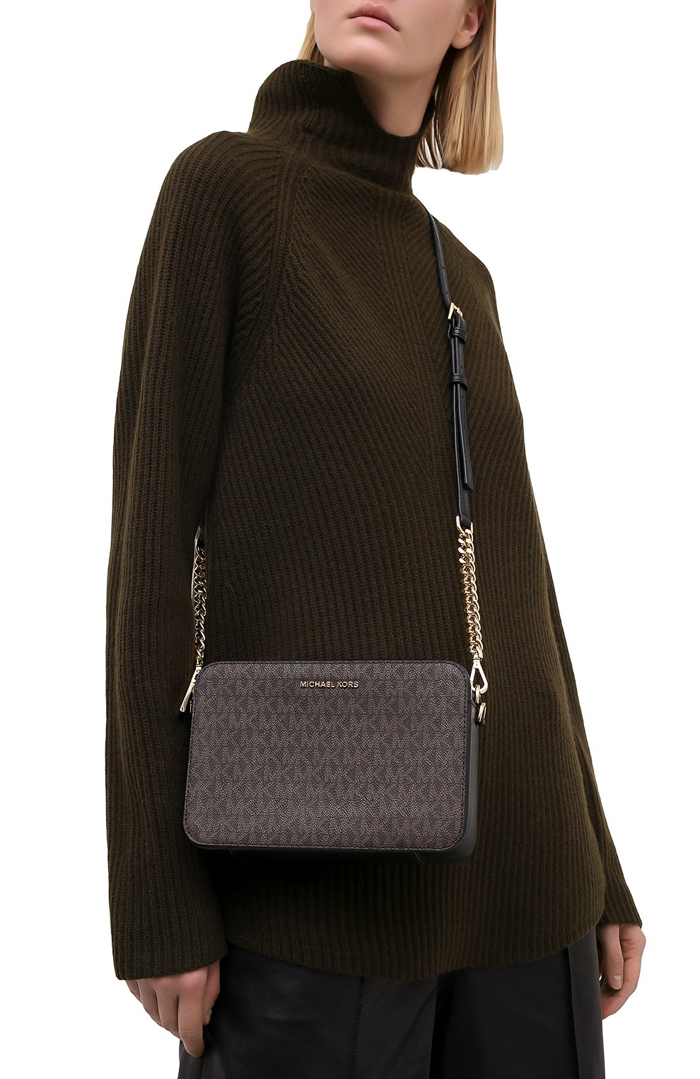 Сумка jet set medium MICHAEL MICHAEL KORS коричневого цвета по цене 24600 руб., арт. 32F8GF5M2B, фото 2 Сумка jet set medium MICHAEL MICHAEL KORS, арт. 32F8GF5M2B, фото 2