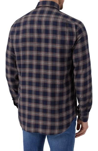 Рубашка из вискозы PAUL&SHARK темно-синего цвета по цене 35450 руб., арт. 15313126, фото 4 Рубашка из вискозы PAUL&SHARK, арт. 15313126, фото 4