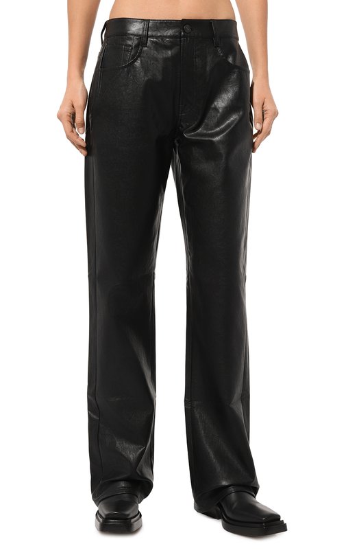 Брюки из экокожи 7 For All Mankind JSSTE130BL Чёрный  JSSTE130BL Фото 3