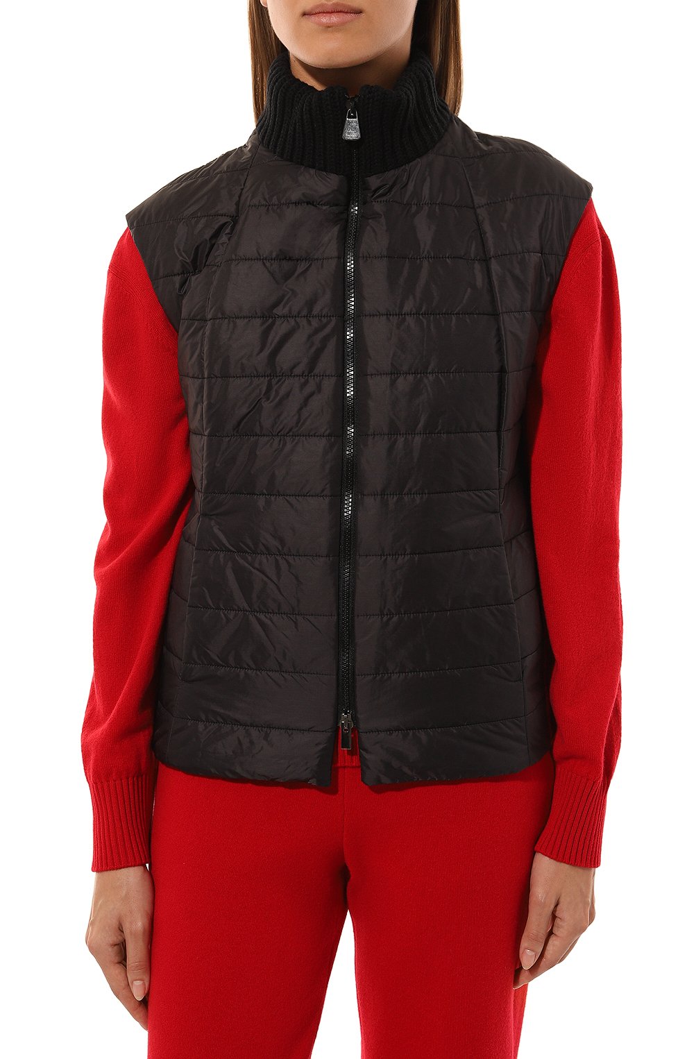 Комбинированный жилет CINZIA ROCCA черного цвета по цене 42350 руб., арт. A0G3000/C7, фото 3 Комбинированный жилет CINZIA ROCCA, арт. A0G3000/C7, фото 3