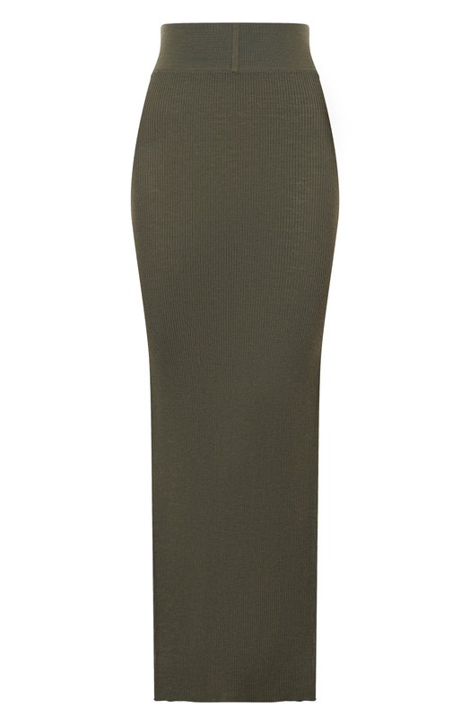 Шерстяная юбка Rick Owens RP02E4619/RIBM Хаки RP02E4619/RIBM